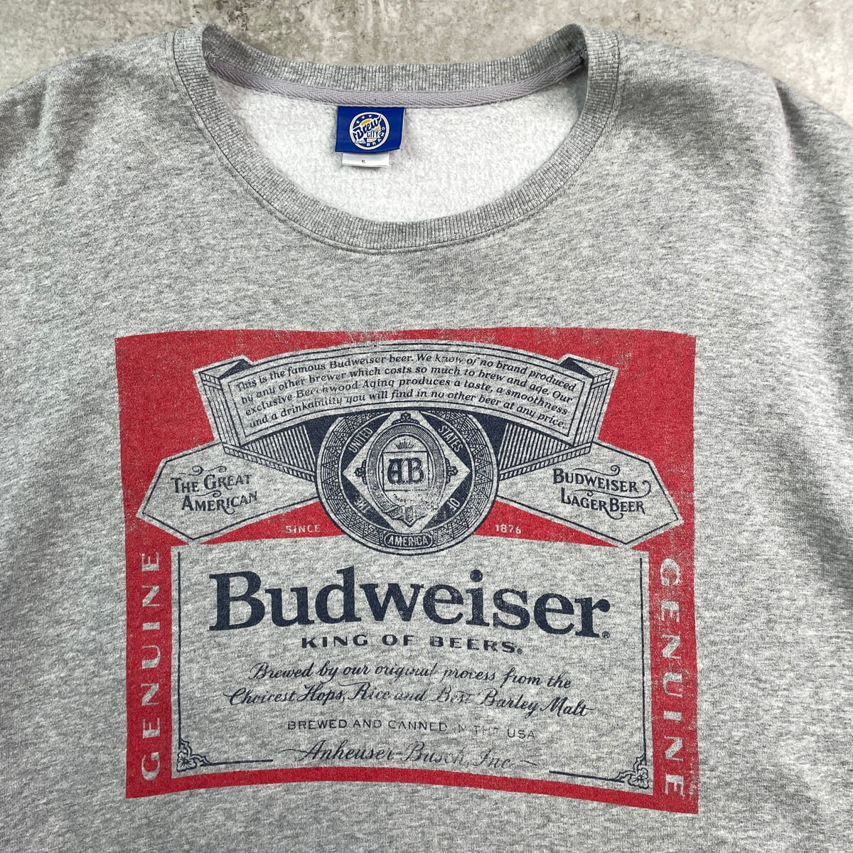 BUDWEISER バドワイザー 企業ロゴプリント スウェットシャツ メンズXL
