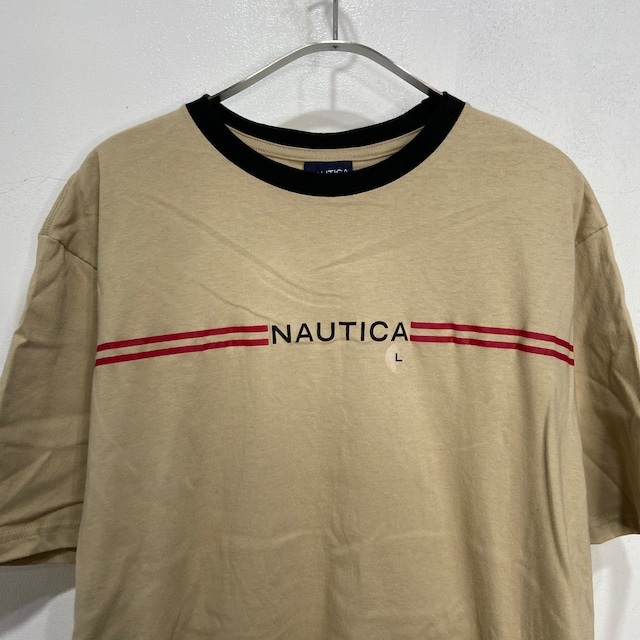 タグ付き未使用品 NAUTICA ノーティカ プリントロゴTシャツ ベージュ L