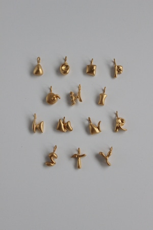 initial pendant / K18 plating