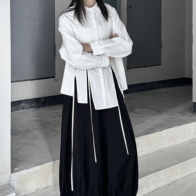 Hem-Slit Nichi Collared Shirt【TR3107】