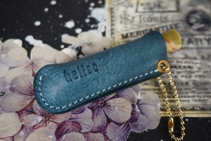 シュクル専用ペンシース（helicoロゴ入り）アラスカブルー