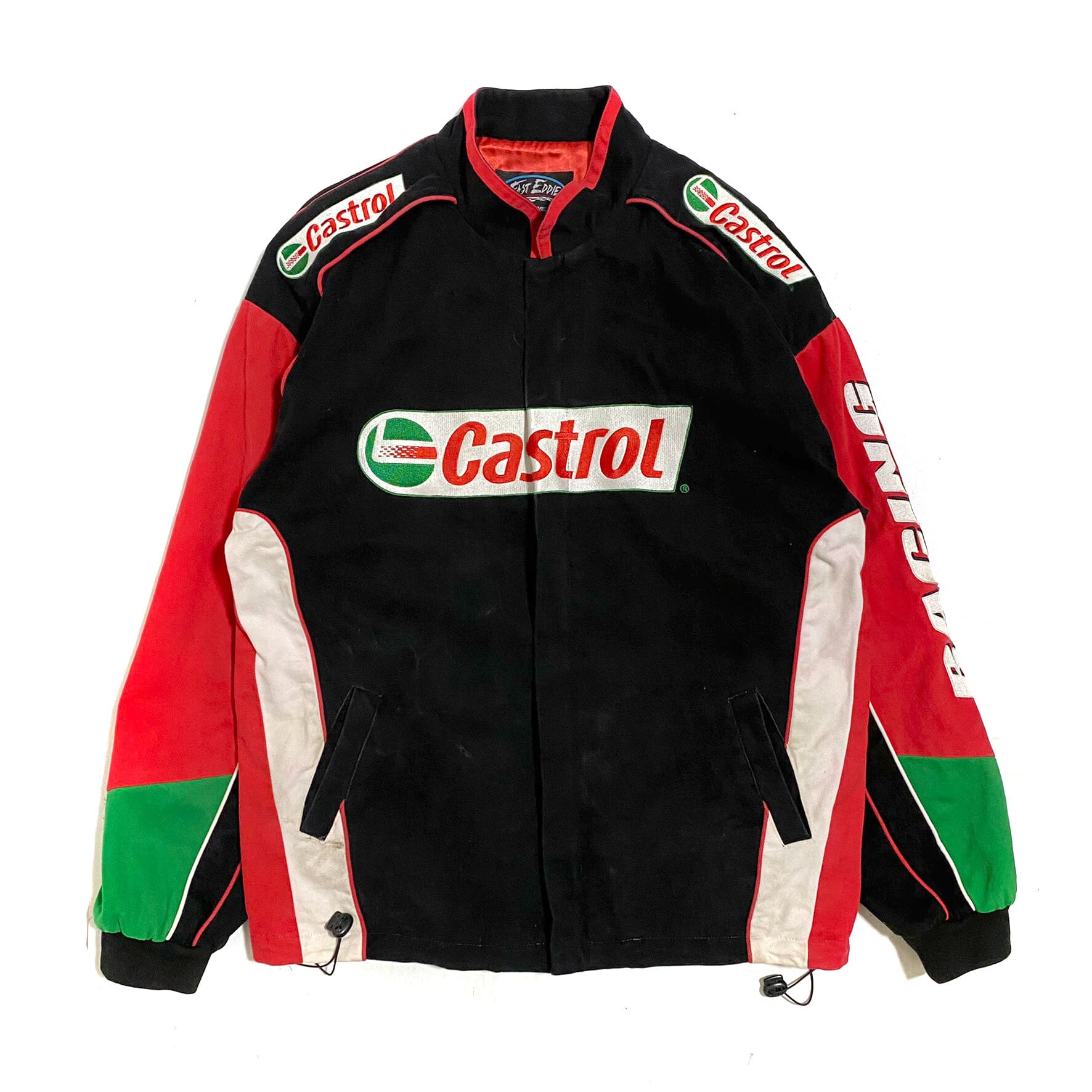 メンズXL 企業ロゴ FAST EDDIE RACEWEAR Castrol チーム系 レーシング