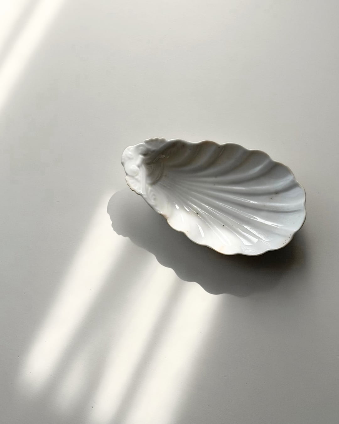 french vintage ravier / 白磁のシェルラヴィエ