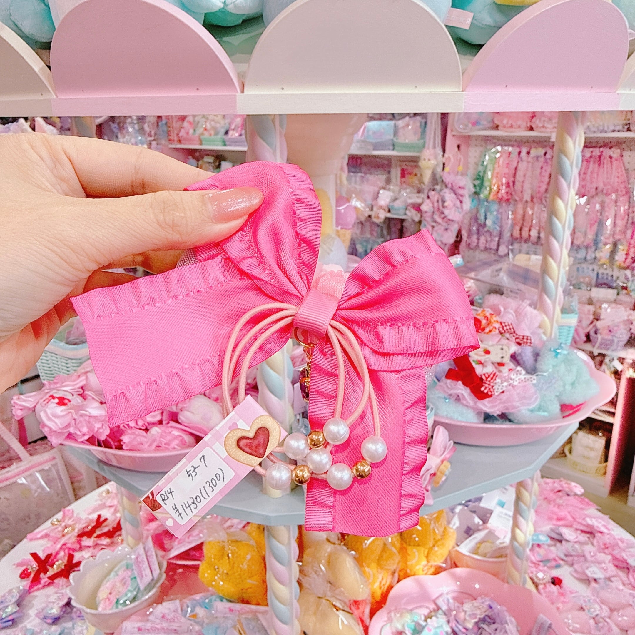 【R14】53-7ポニーリボンヘアゴム