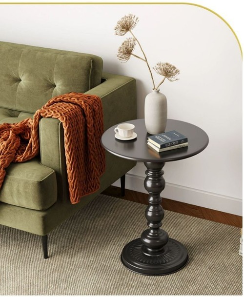 サイドテーブル　ソファエンドテーブル　丸形　コーヒーテーブル　ベッドサイドテーブル　クリエイティブ　ナイトスタンド　フラットティーテーブル　小さなエンドテーブル　リビングルーム　ベッドルーム　バルコニー　オフィス シンプル　ブラック　ホワイト  直径41CM