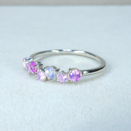 《花冠》シルキーサファイア/PT900【zo3】22