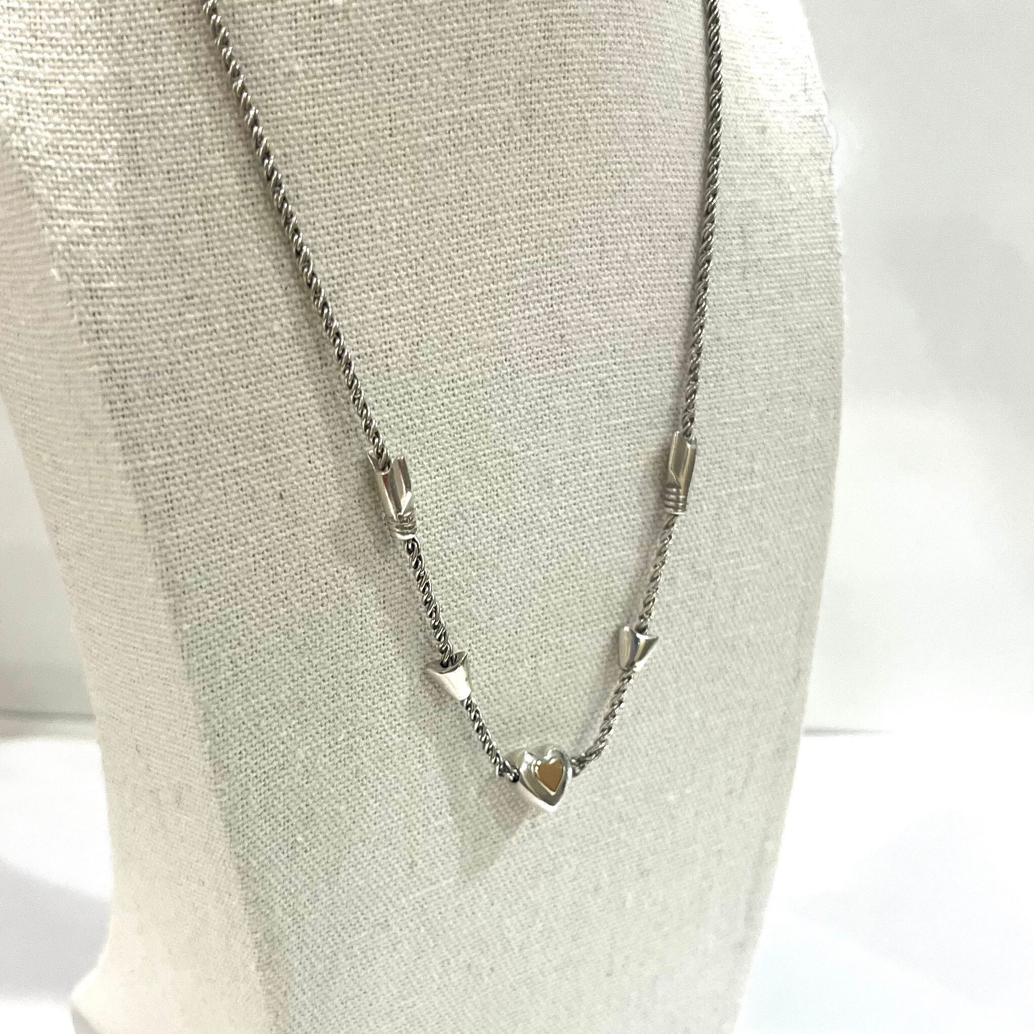 希少【TIFFANY&CO.】2241 18K×silver925コンビ ハートアロー ロープ