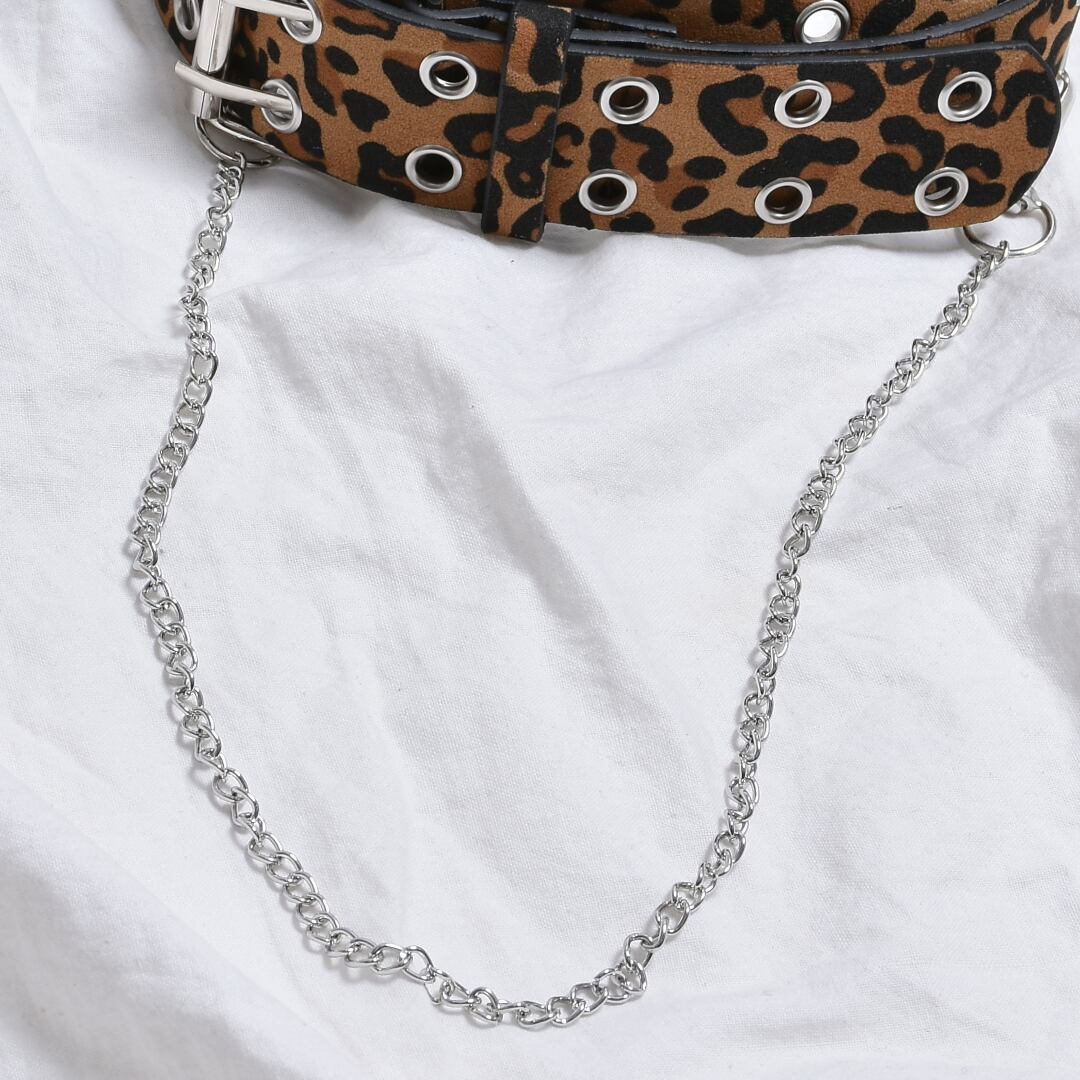 チェーン付き 2ハトメベルト(ヒョウ柄) | VOLCAN&APHRODITE