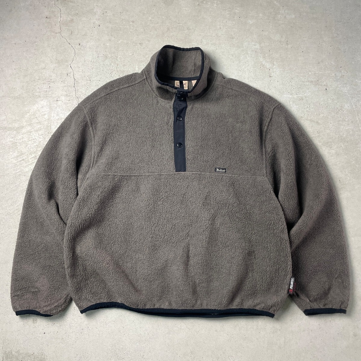 90年代 WOOLRICH ウールリッチ フリースプルオーバー スナップTタイプ 