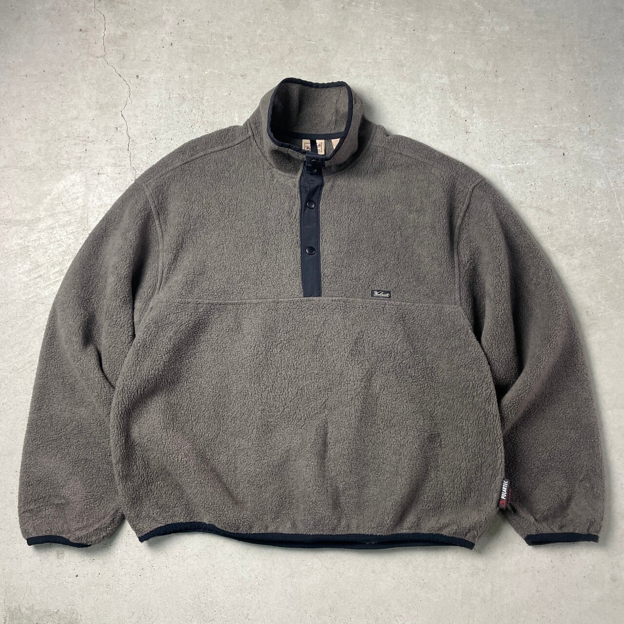 90年代 WOOLRICH ウールリッチ フリースプルオーバー スナップTタイプ 