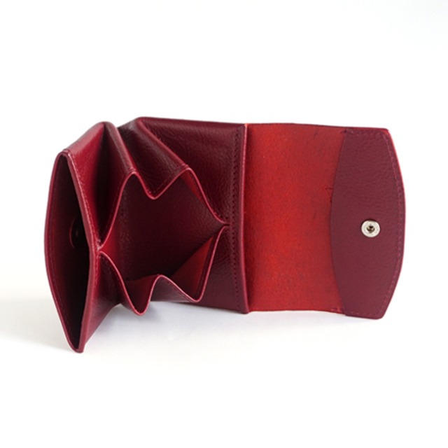 子猫がいる財布・ボルドー[受注製作品]