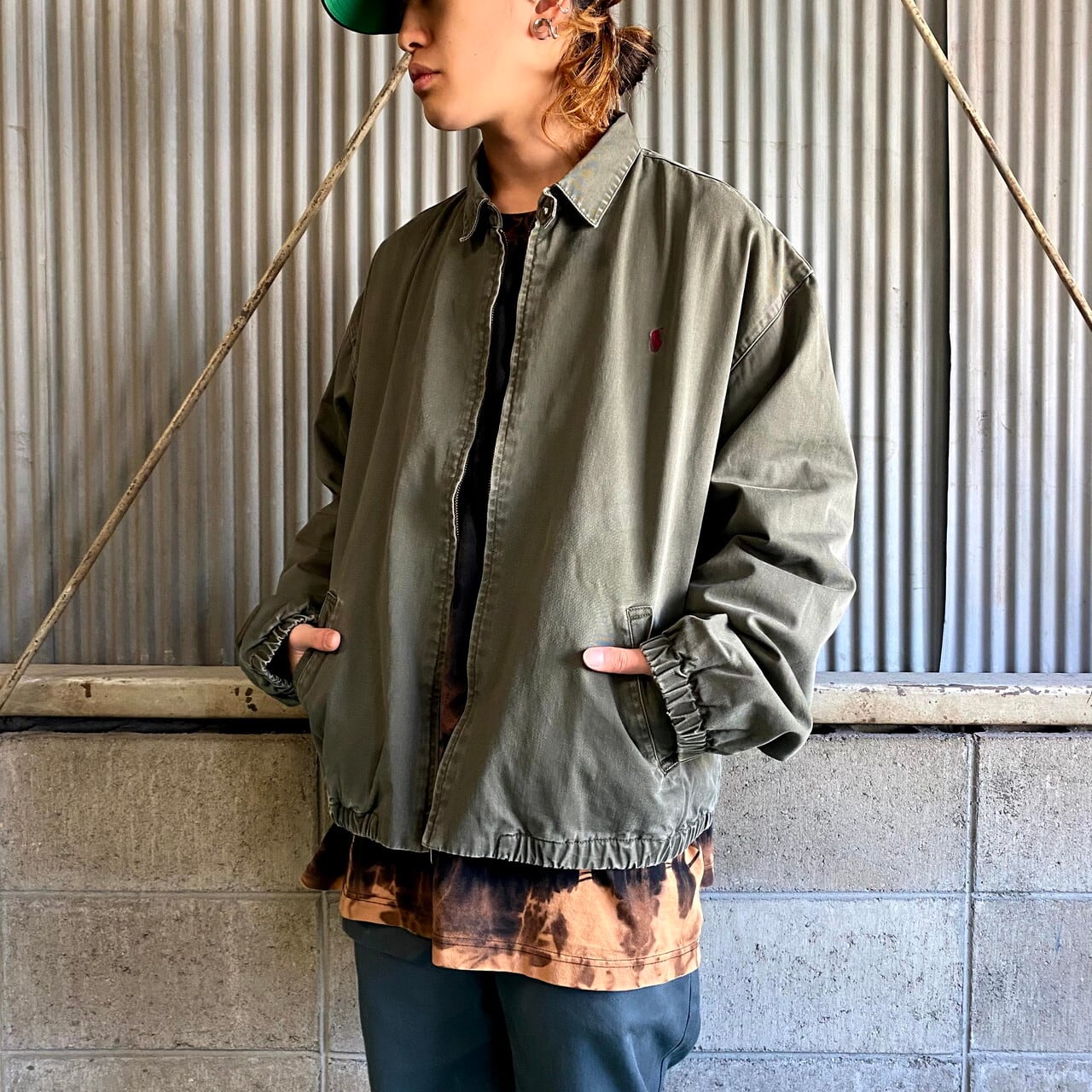 90年代 Ralph Lauren ラルフローレン スイングトップ メンズXL 古着  