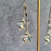 【即納】STAR -orecchini- ◆Rhodium