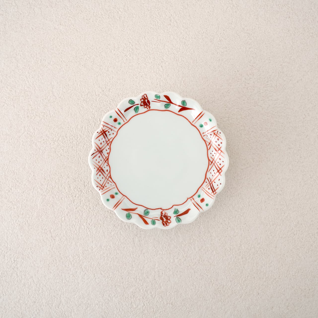 皓洋窯］フラワーコンポートS（赤絵花地紋） | フラッグス