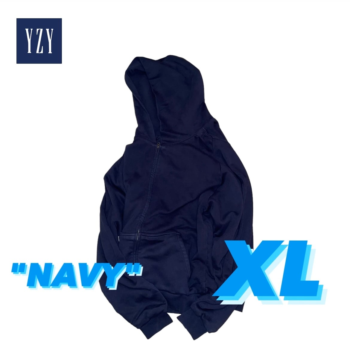 NAVY size XL】 2022s Yeezy×GAP doubleface zip up sweat hoodie 