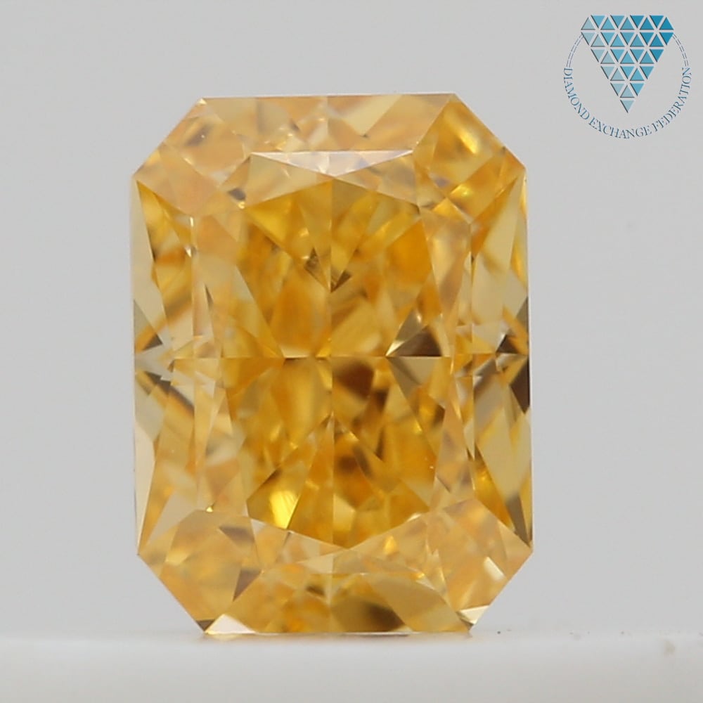 0.34 ct FANCY VIVID YELLOWISH ORANGE VS1 RADIANT GIA 天然 ダイヤモンド ルース |  DIAMOND EXCHANGE FEDERATION