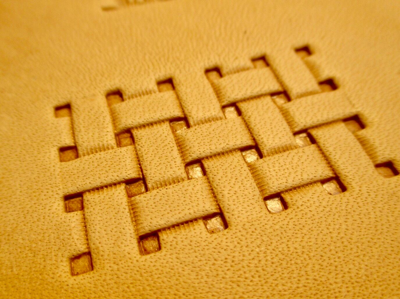 バスケットスタンプ(ラティス)X517 Handmade leather goods t.kanno