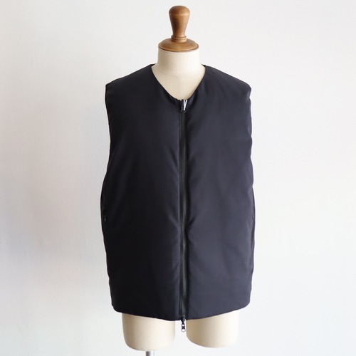 LAMOND " RIPSTOP REVERSIBLE DOWN VEST(Black × Black Ripstop)"