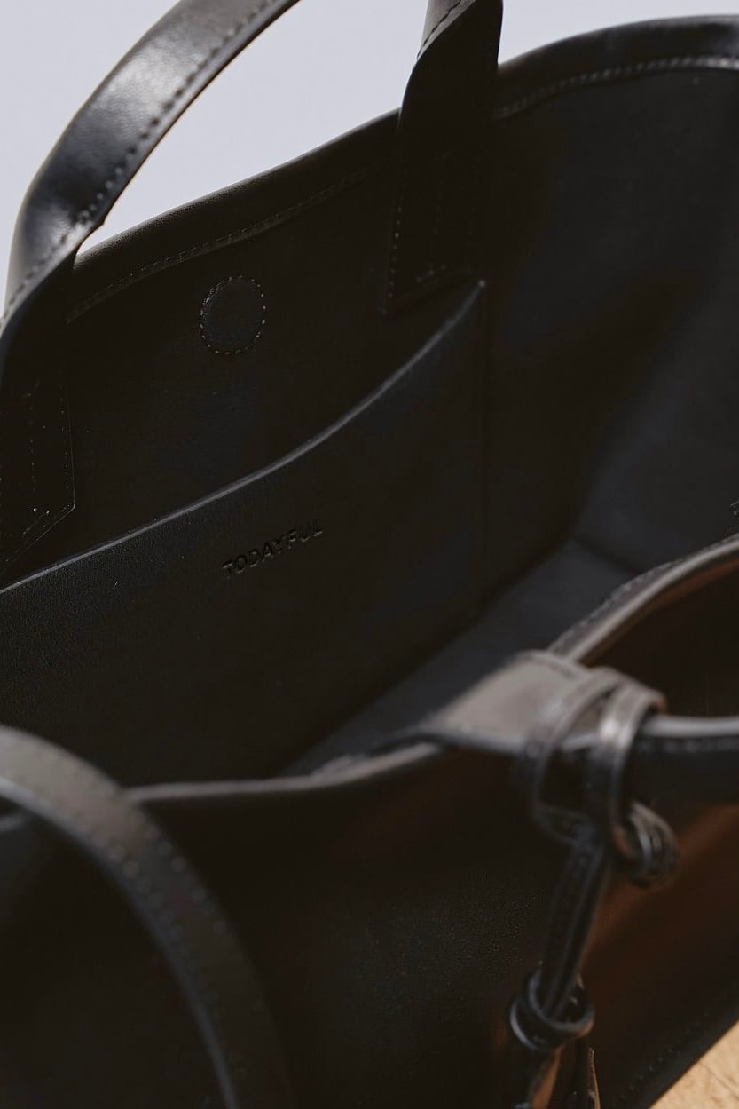 TODAYFUL Useful Leather Bag (M) ユーズフルレザーバッグ Black