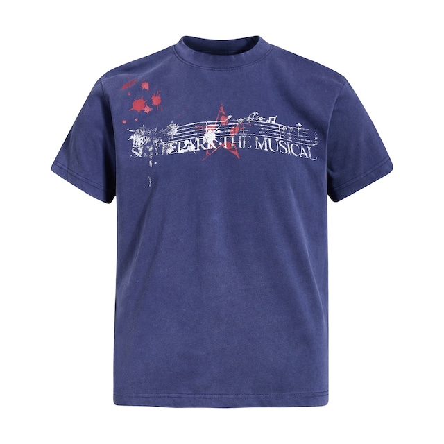 グランジミュージックプリントTシャツ el1616
