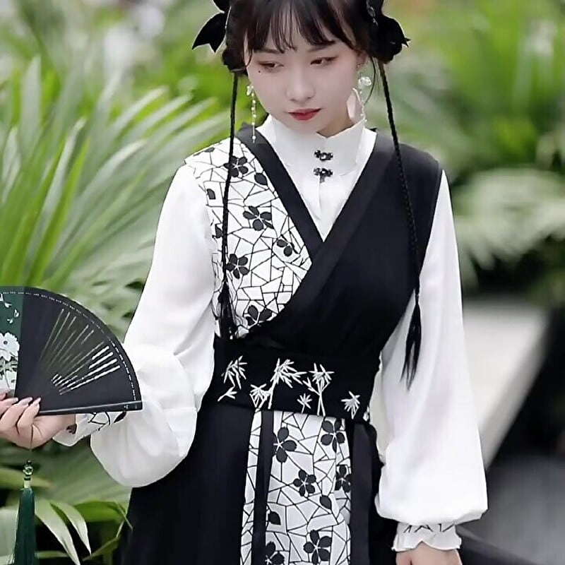 黒赤ロングスカートセット 中国伝統衣装 | alamiah.edu.sa