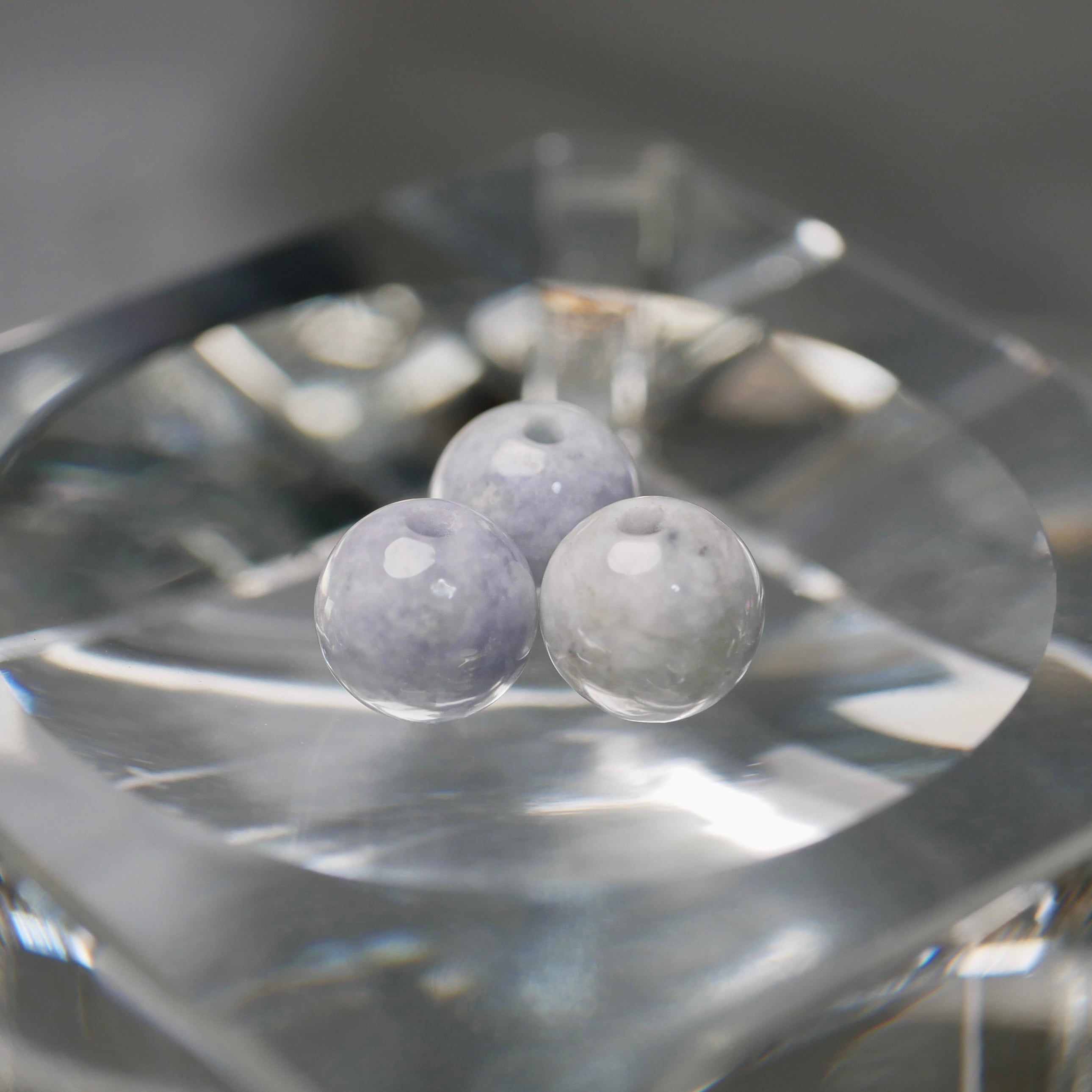 ☆Outlet SALE☆糸魚川 ヨシオ産 灰ラベンダー系翡翠 10mm粒売り | 気