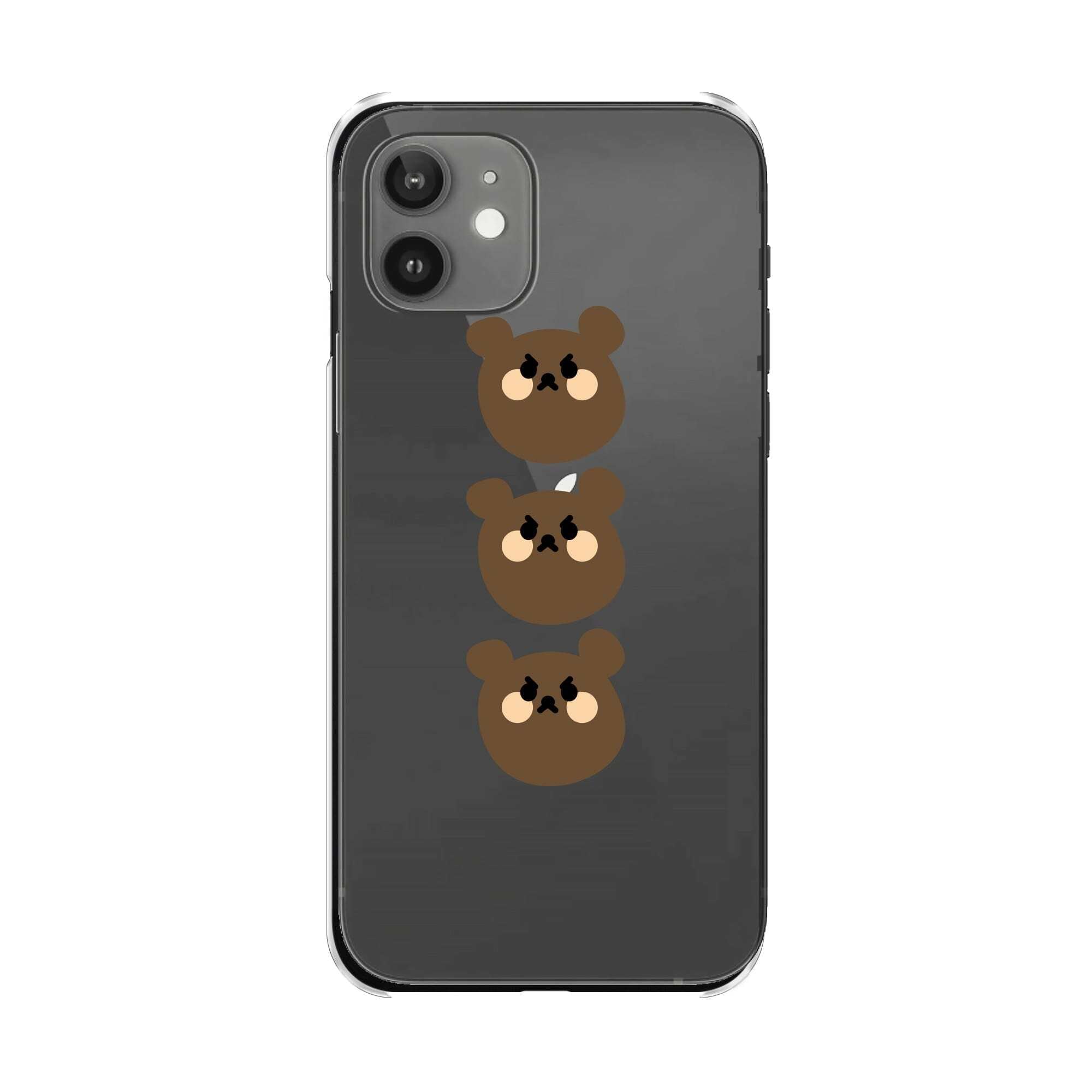 韓国 透明 クリア スマホケース ソフト Animal Friends かわいい イラスト キャラクター Iphone Android 携帯カバー ブラウン クマ02 Af05 アイフォン ギャラクシー Galaxy 韓国スマホケース専門店 Korean Case