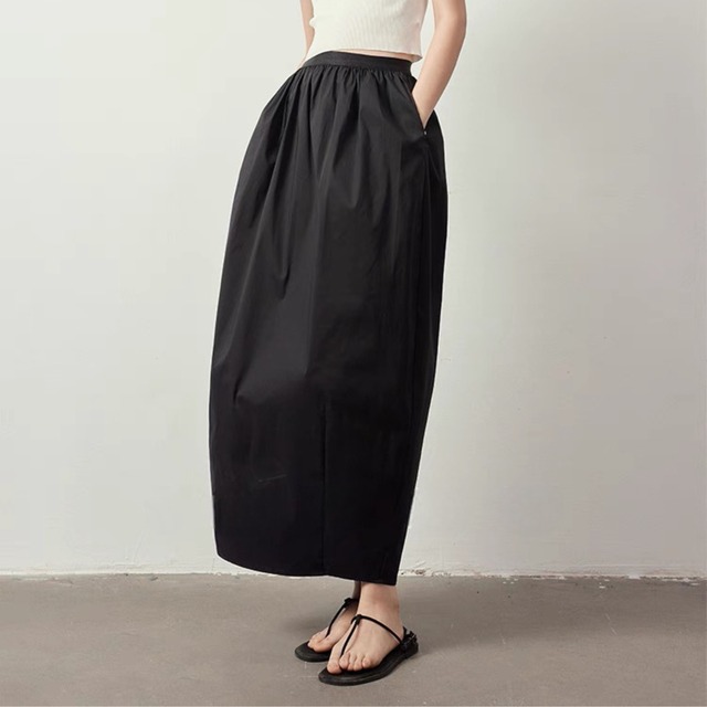 cocoon silhouette skirt  00258