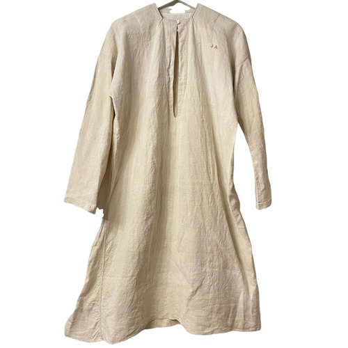 〜30's French vintage Antique linen Farmers smock ③