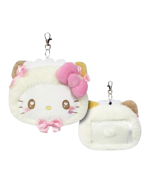 サンリオ　フェイスリールパスケース　ねこねこメイド　ミケ