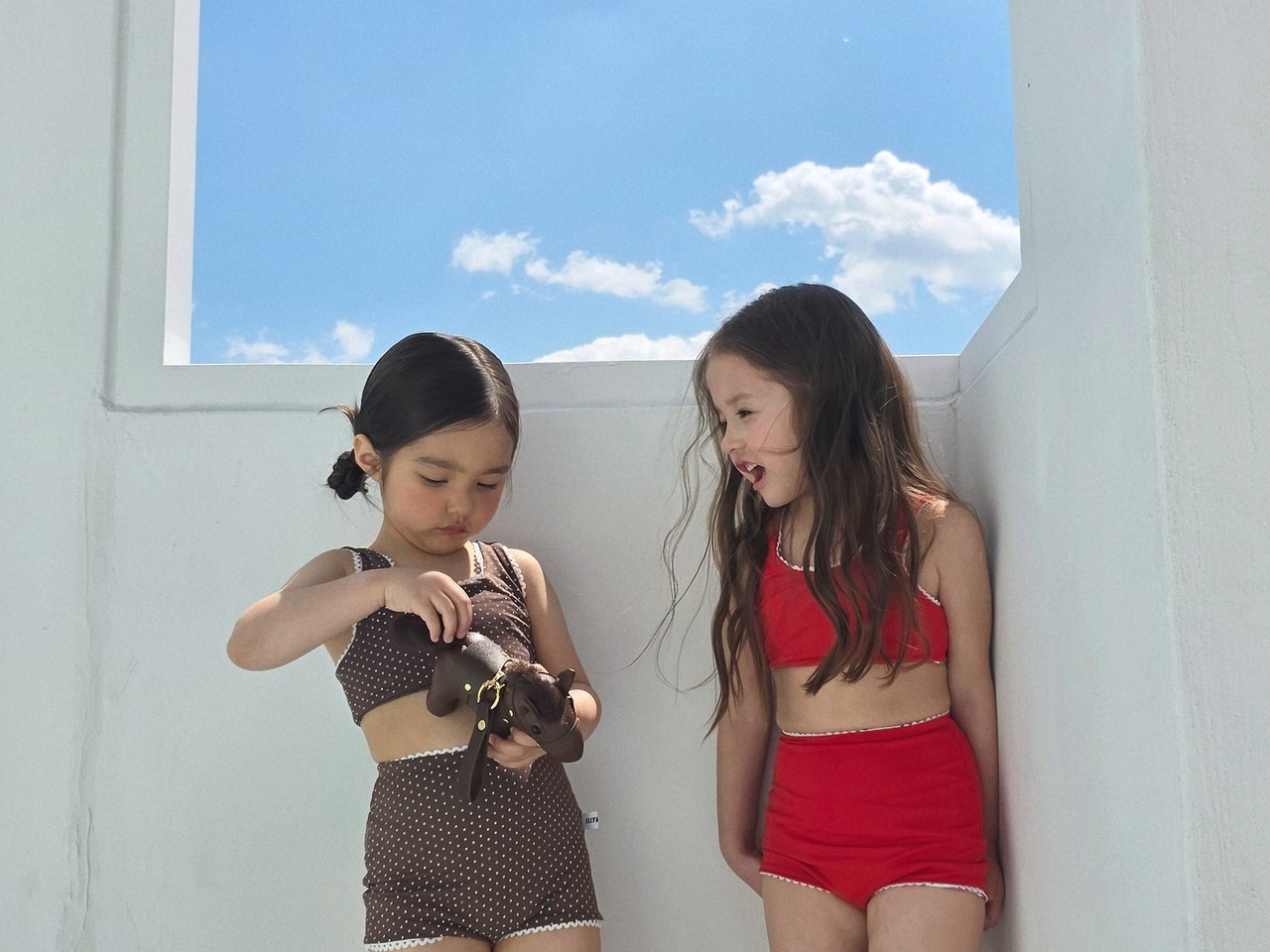 red S[5]［即納］reversible swim setup (両面着用可能）/ elly molly 26summer