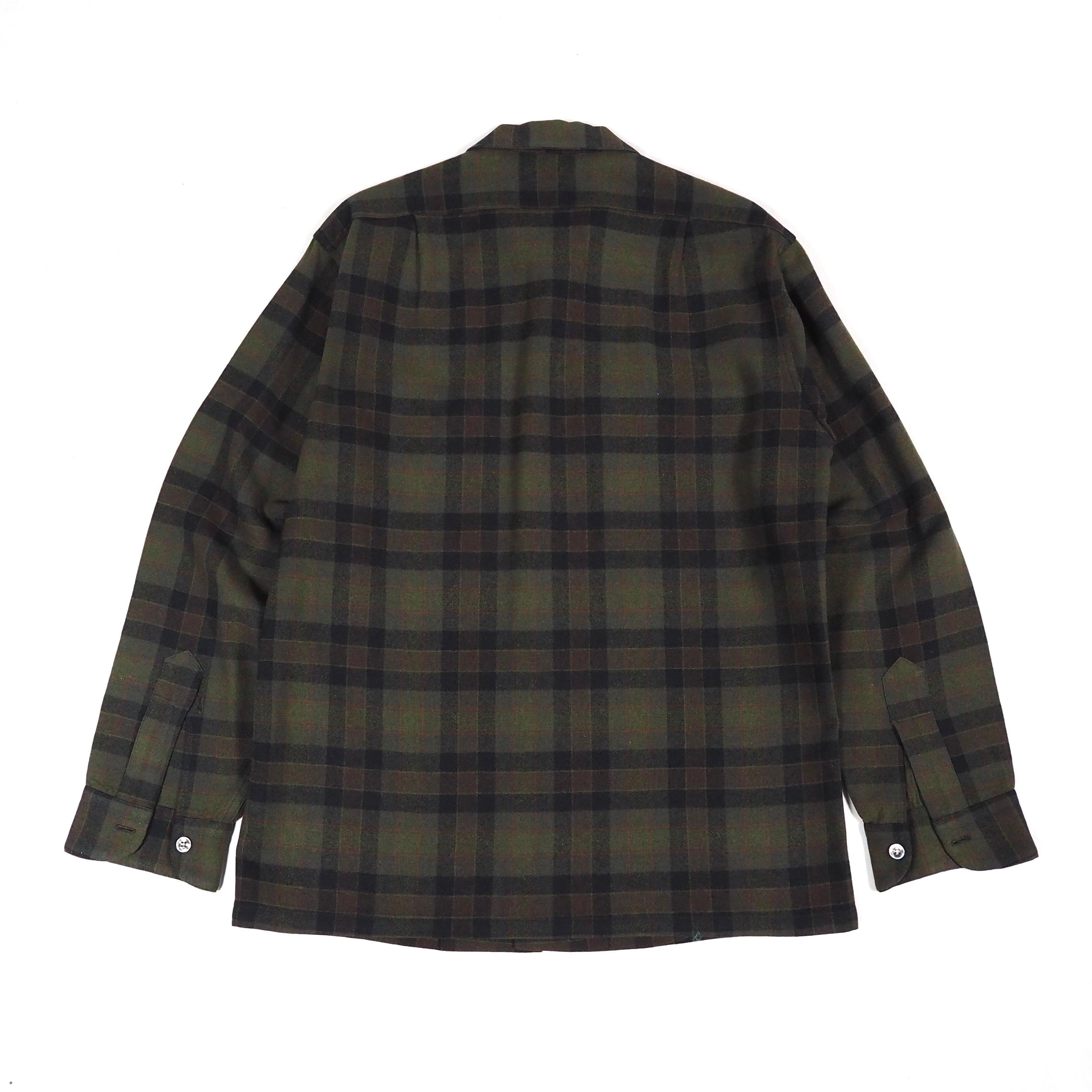 NOS】60's PENDLETON Board shirt M Olive ペンドルトン ボードシャツ