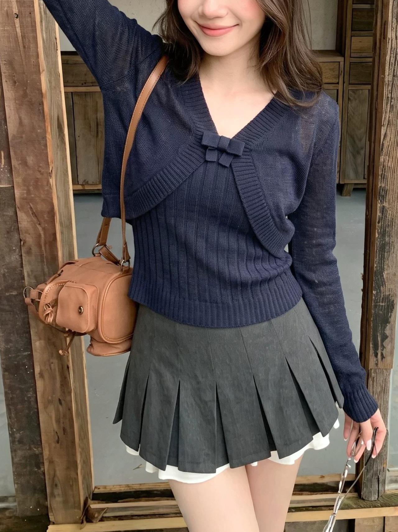 ボレロ＆ニットキャミセット LK1872