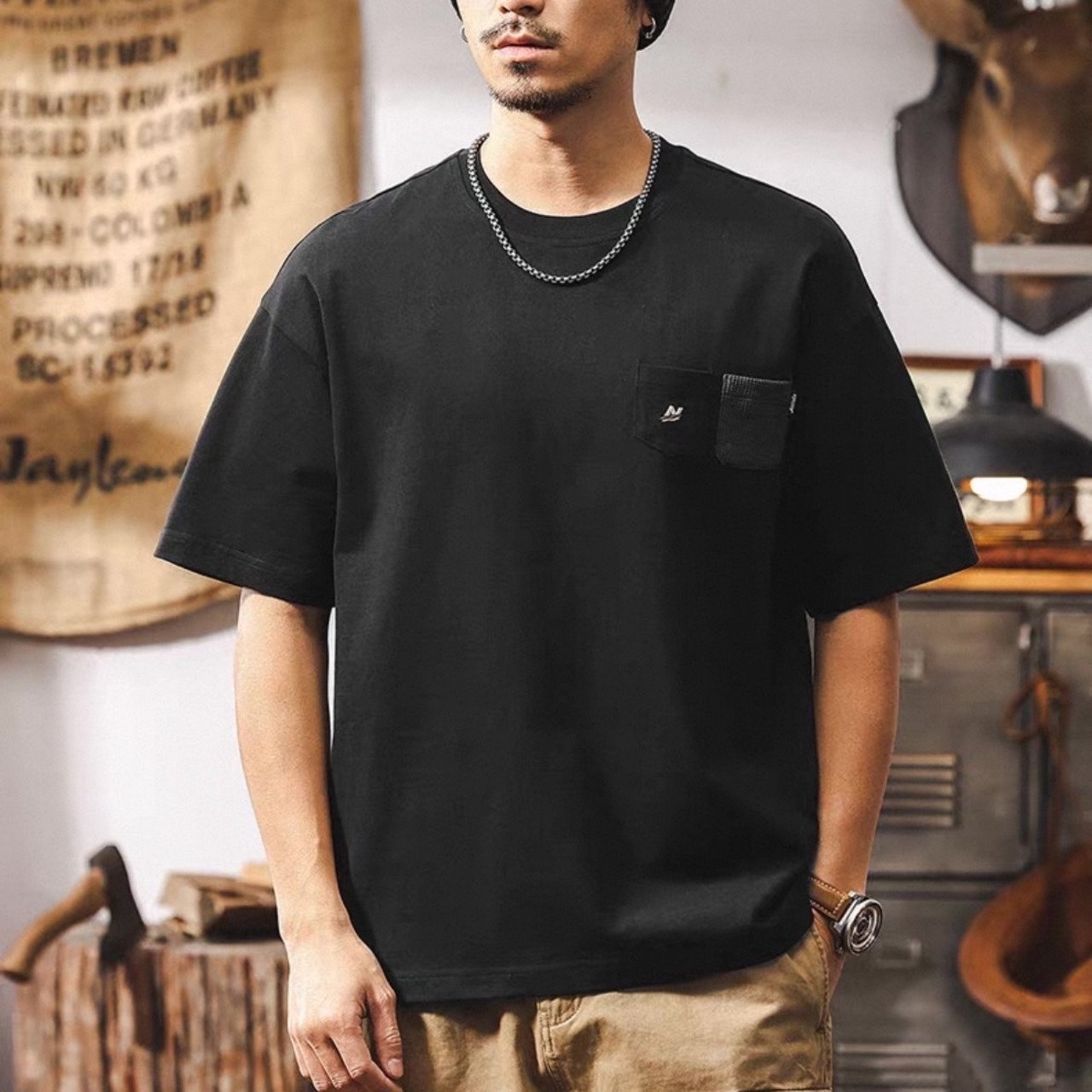 Dual pocket urban t-shirt 1041 - 7