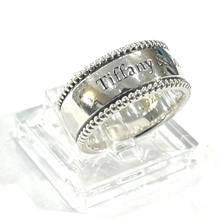 TIFFANY&CO】【8号】2637 T&CO. ミルグレイン エッジ リング SV925