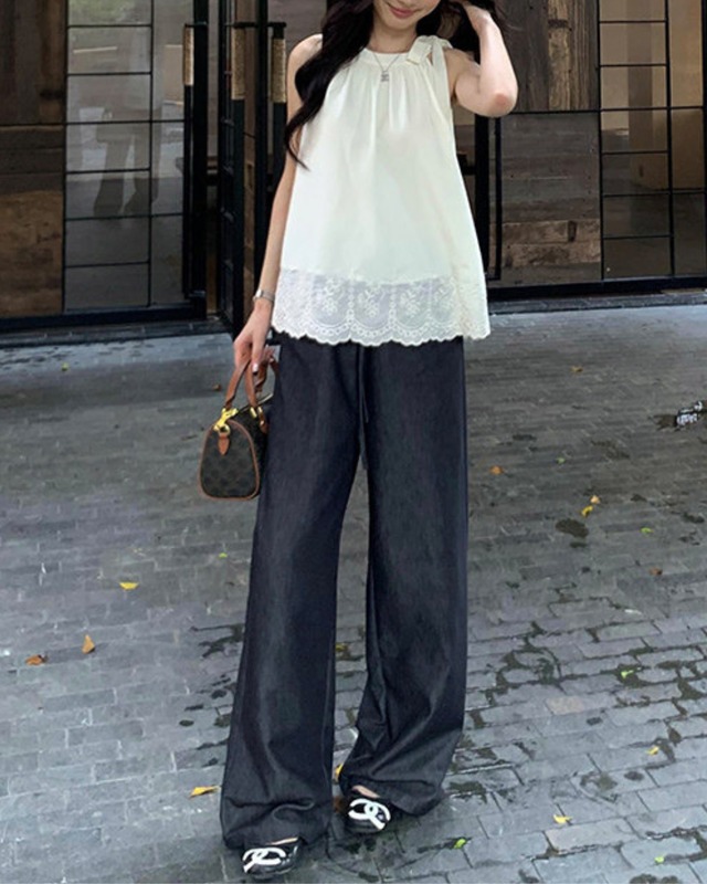 リラックスストレートパンツ　V10182