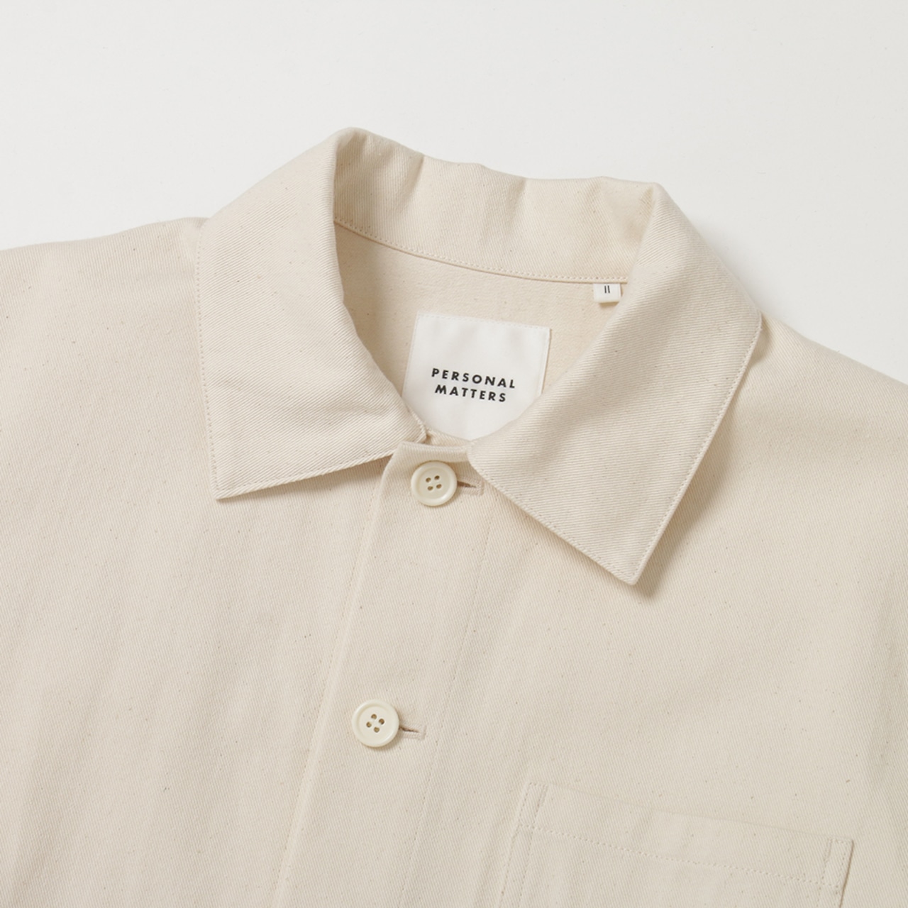 PERSONAL MATTERS  PROJECT N°04  "ORGANIC COTTON DRILL CHORE JACKET"