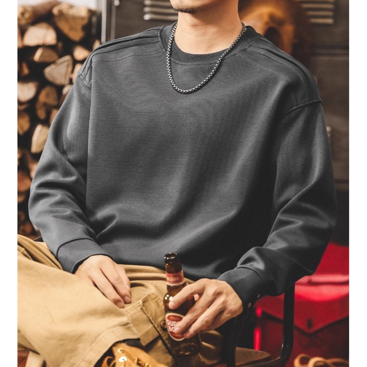 ショルダープリーツロングTシャツ 10220