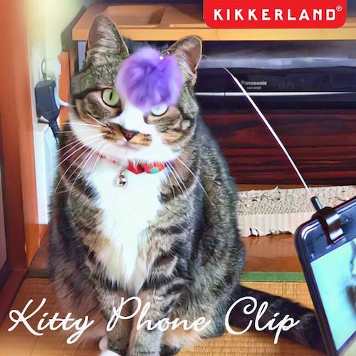 Kitty Phone Clip キティーフォンクリップ 猫じゃらし スマホ ベストショット KIKKERLAND DETAIL