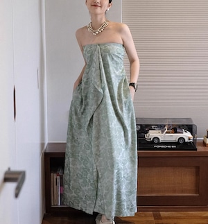 jacquard print tube top dress 2colors【2014011706】
