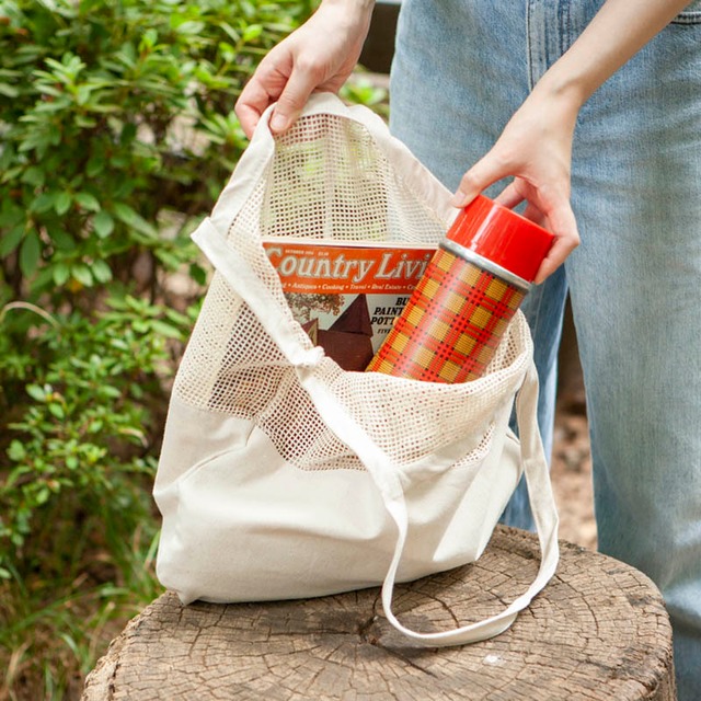 (Lｻｲｽﾞ)オーガニックコットン メッシュバッグ トートバッグ マイバッグ / DULTON