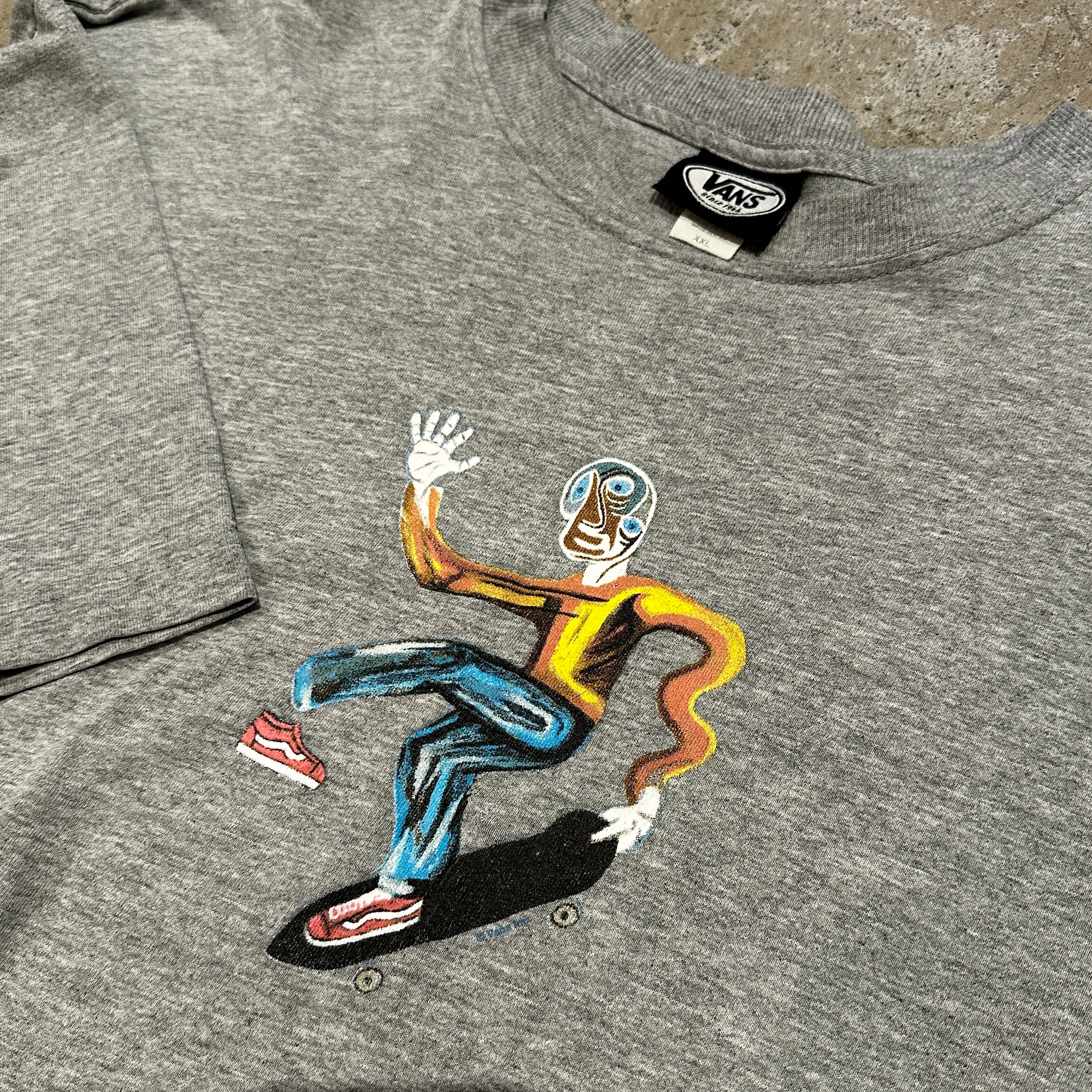 1990'S VANS SKATEBOARD T-SHIRT GRAY XXL USA | safarionline