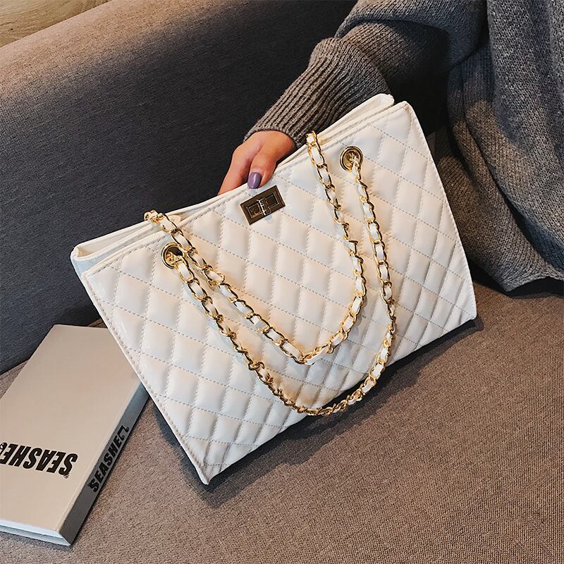 ビッグバッグの女性の2020新しいファッションeign菱形刺繍糸ショルダーバッグワイルドチェーンメッセンジャートートバッグのバージョン Tiancai_Wing_Bag4691755