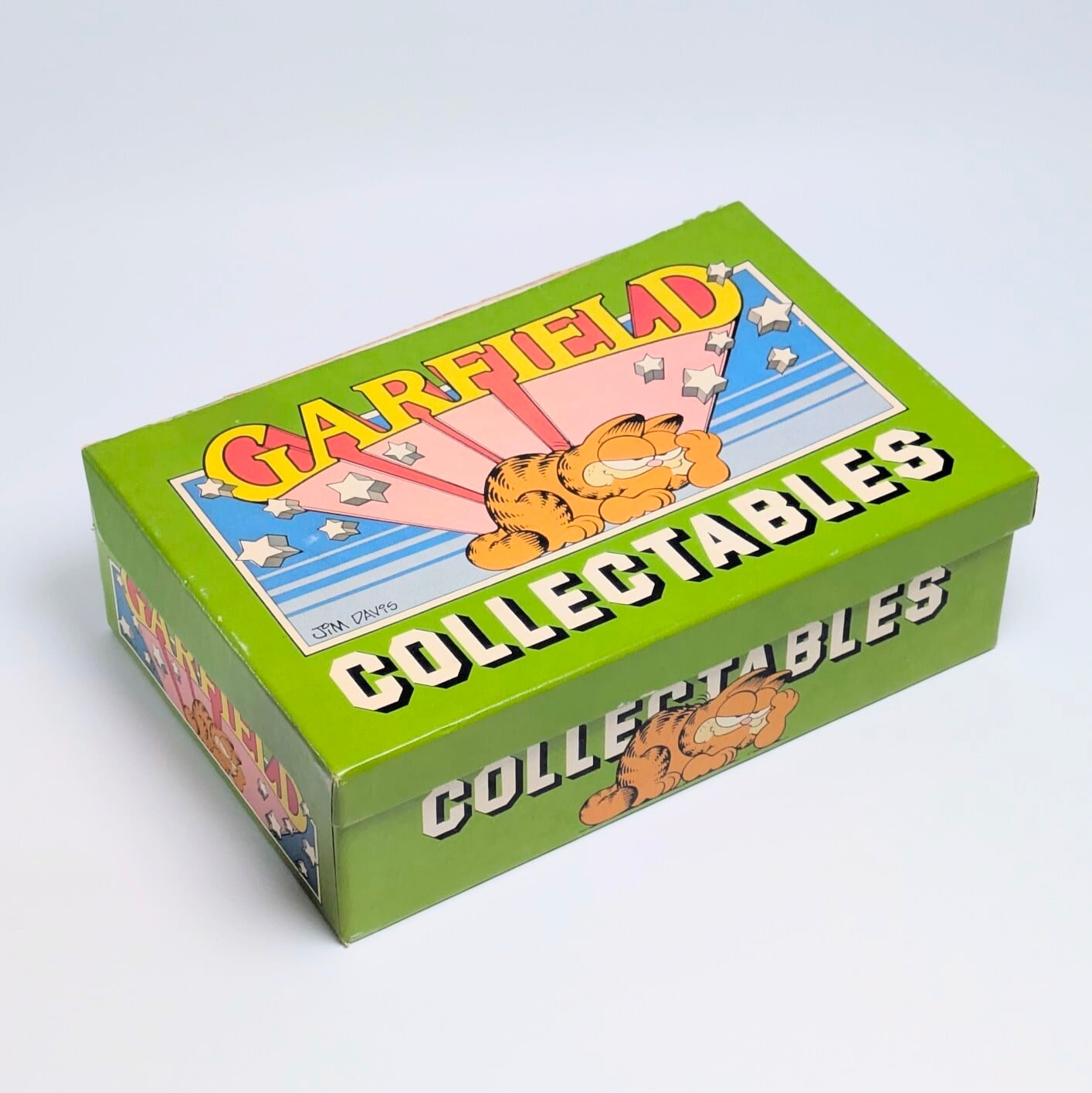 ☆ VINTAGE 1980年代初期 ☆【 Garfield ( ガーフィールド ) 】『 GARFIELD COLLECTABLES 』 収納箱 / ディスプレイボックス / お道具箱 / ステーショナリー 〚アメリカン雑貨 アメトイ〛