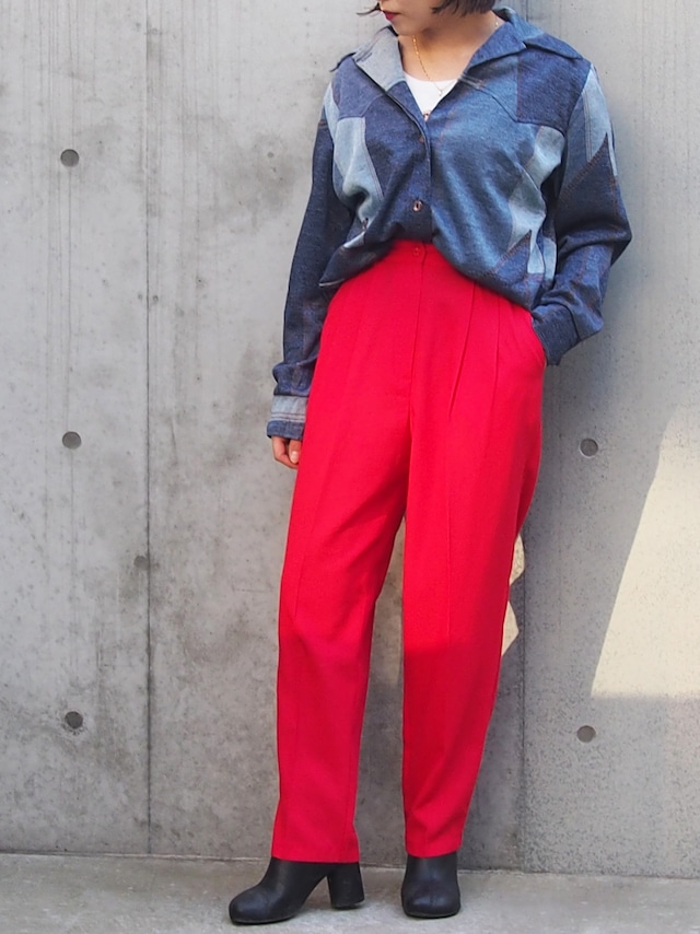 DENIM PATCHWORK STYLE SHIRT