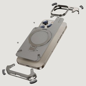 ◆iPhone 16/15/Pro/Pro Max◆ Genuine Leather Aluminum Phone Case / 本革 アルミニウム スマホケース
