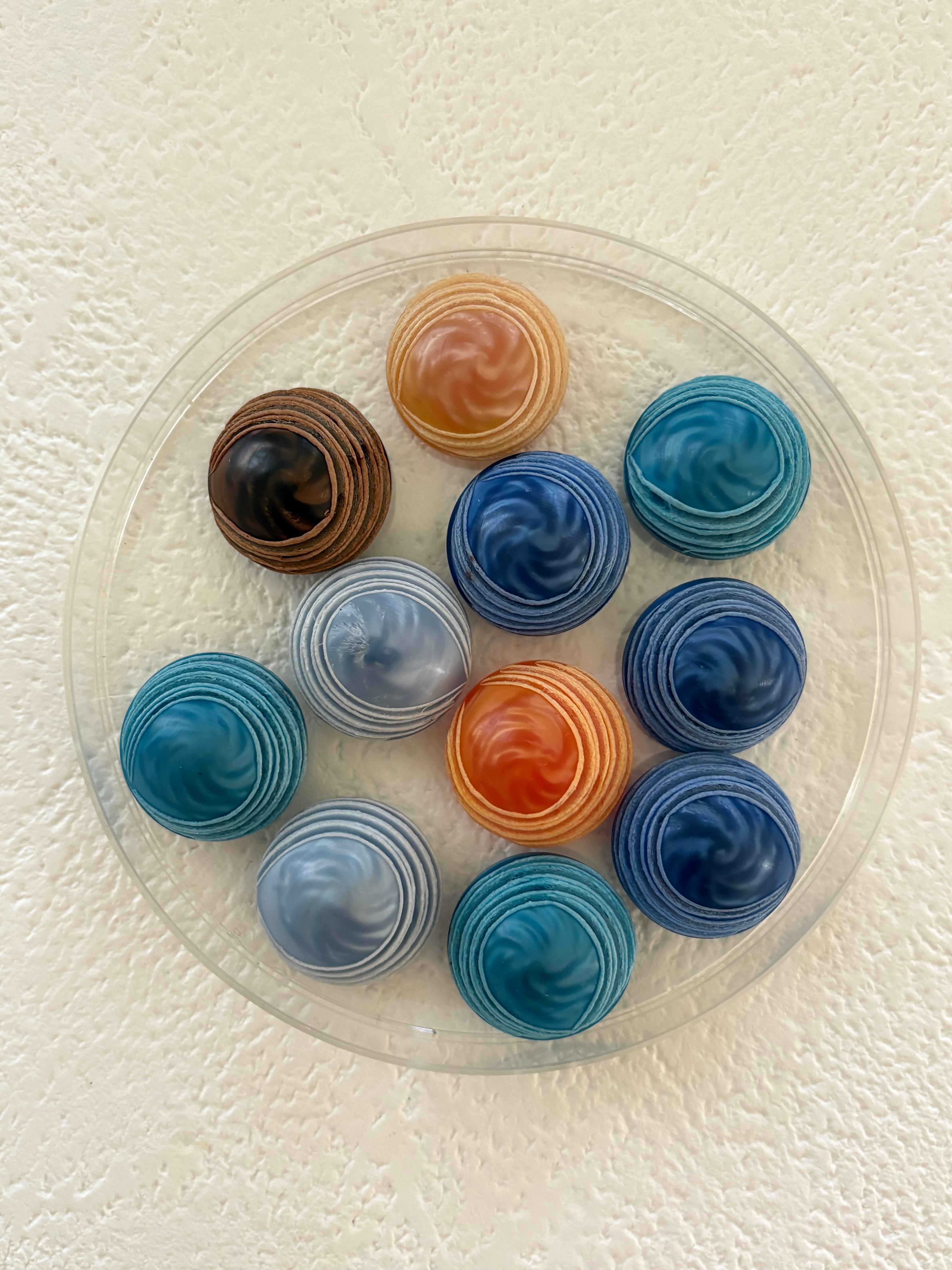 Japanese Vintage ボタン 19mm ドーム型ボタン 昭和レトロ アクセサリーパーツ 装飾材 デコレーション材