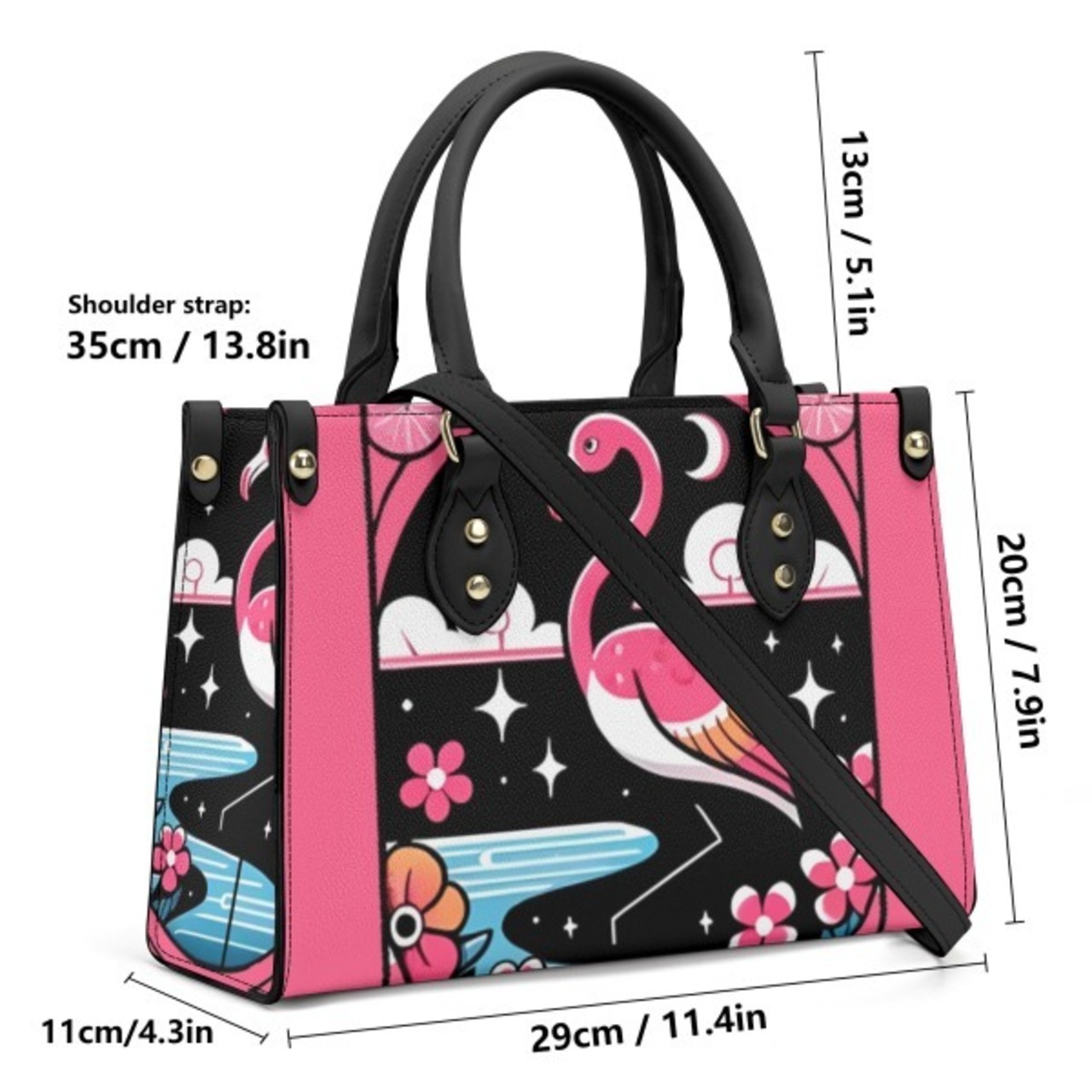 Luxury Women PU Handbag With Shoulder Strap 4341