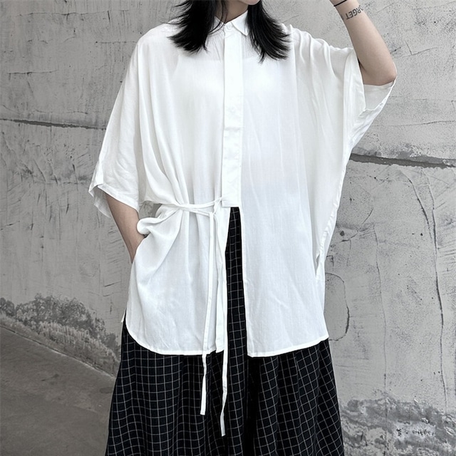 Long Slit Ovresize Collared Shirt【TR3103】