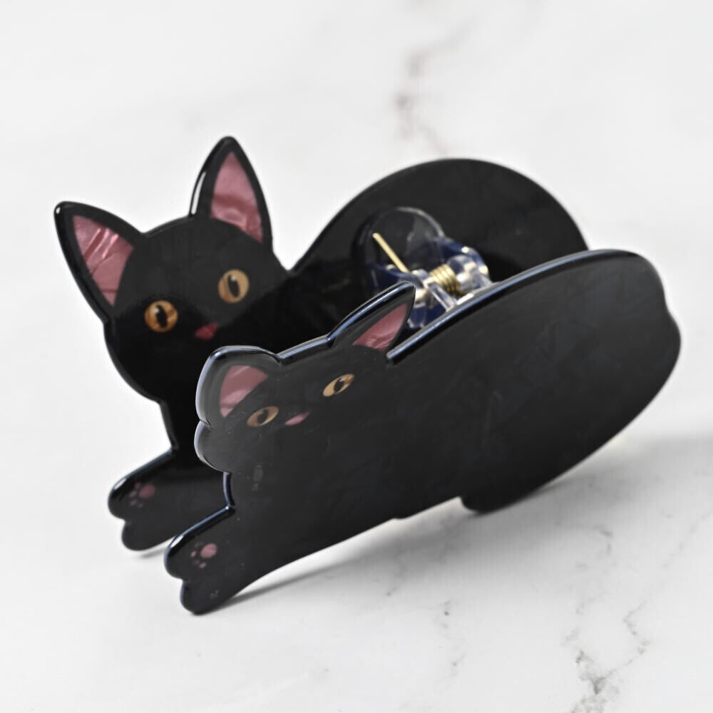 猫ヘアクリップ(黒猫バンスクリップ) | マスノヤ衣料品店・マスノヤ猫